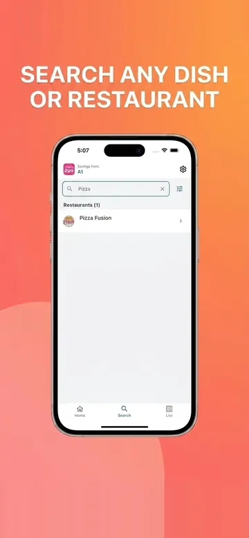 Search Any Dish on iPhone